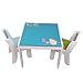 Produktbild OUBO® Kinder Sitzgruppe Kindersitzgruppe 3-tlg., 1 Tisch mit 2 Stühlen aus Holz, kinderfreundliche Lackierung, Tisch: 60(L) x 60(B) x 50(H) cm, Farbe: Blau, Design: Igel