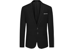 Allthemen Mens Blazer Casual Slim Fit Formal Suit Jackets Classic 2 Button Solid Tuxedo