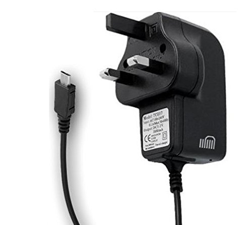 TheMax® High Capacity 3 UK-Pin Micro-USB Home Wall Mains Charger Power Supply (CE Approved and RoHS Certified) Compatible with Galaxy S7 S6 S5 S4 S3, Nokia lumia 920, HTC One X Etc