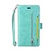 Produktbild iPhone XS Max Hülle 6.5 Zoll,elecfan Mädchen Mode Stil Süßigkeiten Farbe Stand Flip Lady Multi Umschlag Wristlet Handtasche Geldbörse Fall mit Karten Slots Kartenhalter für iPhone XS Max Hülle - Grün