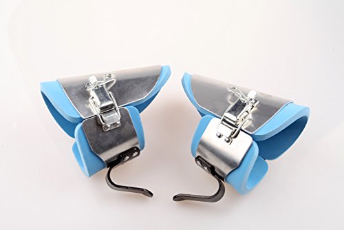 Gravity Boots mit Sicherheitsverschluss Universalgröße 1 Paar mit 2 extra Neopren Schonern Hängeschuhe Bauchtraining Bauchtrainer - 2