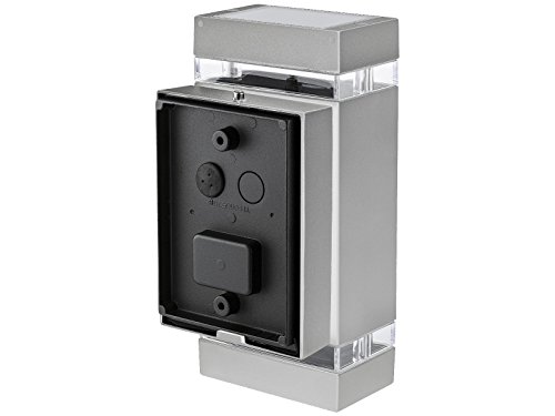 LED Wandlampe up & down Außen-Wandleuchte IP44 Aufbau-Leuchte Alu silber grau, incl. 2x LED Leuchtmittel 5W, 230V GU10 in warm-weiss 3000K - 5