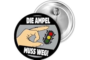 ‎SAMMYS SHIRT STORE Sammys Shirt Store Die Ampel muss Weg Rotgrün Gelb Button 55 mm