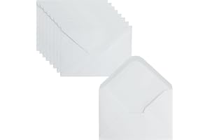 Leucasa 60 st kuvert C6-11,4 x 16,2 cm, 130 g/m² vitt bröllopskuvert, för gratulationskort, bröllop, examensrabatter, babydus