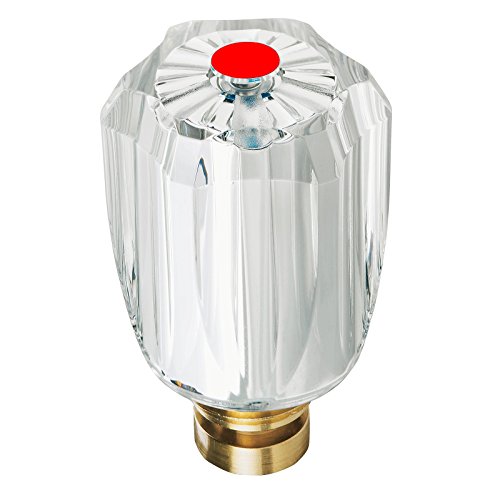 Stabilo-Sanitaer Hahnoberteil 1/ 2 Zoll rot Ventil Oberteil Messing Warmwasser mit Acryl-Griff Ersatzteil Armatur Wasserhahn - 3