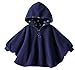 Zenness Vintage London Double-side Wear Baby Cloak Hoodie Poncho (80-90cm(6-12months), Dark Blue)