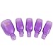 Hrph 5Pcs Plastic Foot Toe Nail Art Soak Off Cap Clip UV Gel Polish Remover Wrap Tool