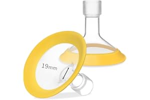 PUMPMOM-US Flange ovali da 19 mm compatibili con pompe Medela, parti di ricambio per pompa in Style, Symphony, Swing Maxi, Harmony e Personalfit Flex - Accessori per tiralatte