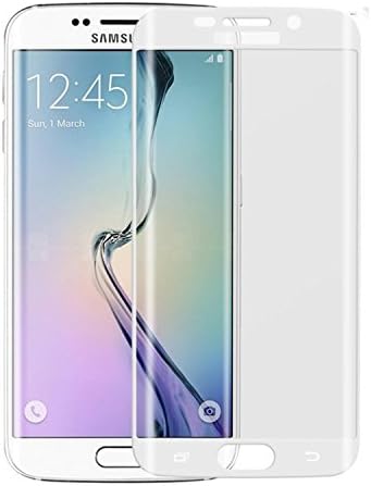 Samsung Galaxy S6 Edge Screen Protector, VeKite (TM) 3D Curved Full Coverage Premium Thin Tempered Glass HD Clear Film for Samsung Galaxy S6 Edge, White