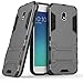 Produktbild COOVY® Cover für Samsung Galaxy J3 SM-J330G / SM-J330F/DS (Model 2017) / J3 pro Bumper Case, Doppelschicht aus Plastik + TPU-Silikon, extra stark, Anti-Shock, Standfunktion | Farbe grau