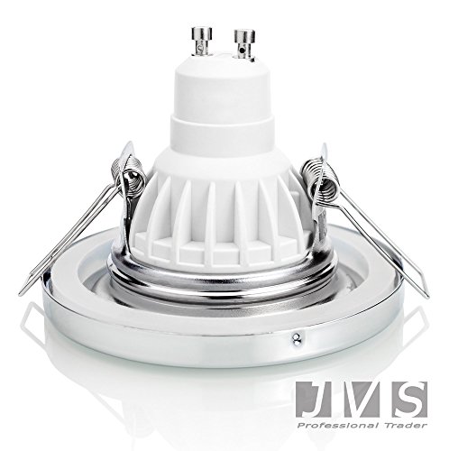 8er Set AQUA SLIM 230V -CHROM- mit LED 7W Kaltweiss mit GU10 Fassung Einbaustrahler Einbauspots Deckenspots Feuchtraum Badezimmer IP44 - 3
