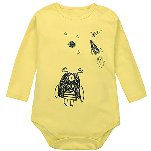 CuteOn Baby Boy Striped 100% Cotton Long Sleeved Bodysuit Romper Jumpsuits 12-18M