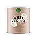 Produktbild Natural Mojo Whey Vanilla – 750g lösliches Proteinpulver – Proteinshake mit Superfoods und hohem Anteil an Aminosäuren – Eiweißpulver zum Muskeln aufbauen und halten – Vanille