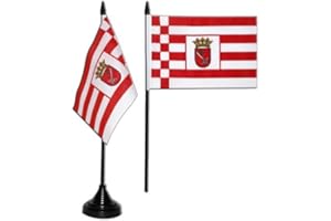 Flaggenfritze Tischflagge/Tischfahne Bremen + gratis Aufkleber