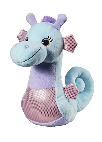 Heinrich Bauer 14264 Glitter Lashy Cavalluccio Marino di Peluche, Blu, 25 cm