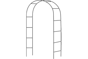 MAXLAND® Garden Arch 2.4M | Heavy Duty Metal Garden Arch | Green Garden Frame Arch for Climbing Plants | Arch for Outdoor, Backyard, Lawn, Patio, Courtyard, Wedding Decorations