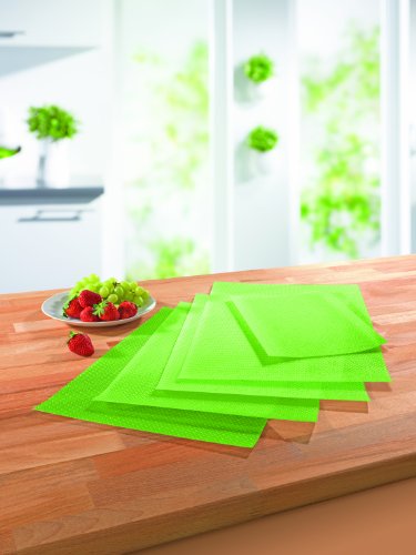 TV – Unser Original 04864 maxxcuisine Kühlschrankmatten, 5-er Set, grün - 3