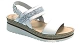 sandalias pitillos hipercor  PITILLOS Sandalia Piel con CUÑA Planta Acolchada 5651 para Mujer (41, Blanco)