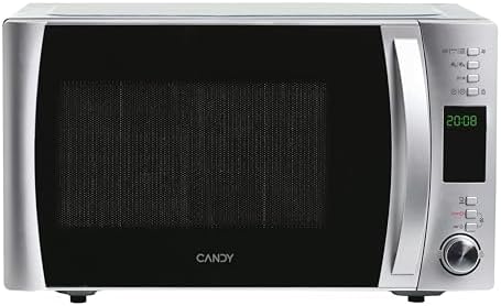 Candy CMXC 25DCS Forno Microonde Combinato con Grill, 25 Litri, 900 W, 5 Livelli di Potenza, 40 Programmi Automatici con App Cook-in, Libera Installazione 51.3x49.8x30.7 cm, Inox