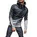 Produktbild Battnot Herren Trainingsanzug Pullover+Hosen Sets, Männer Langarm Oversize Sweatshirt Patchwork Print Sweatshirt Sportanzug Hemd Große Größen Mens Tops+Pants Tracksuit Blau Grün Grau Rot 3XL XXXL