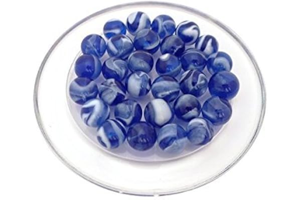 MaRécréation - 30 Billes Spot Billes en Verre 10 mm - Bille en Verre à Collectionner