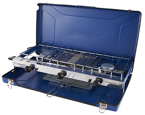 Campingaz Zweiflammkocher Camping Vario Fold, zum Kochen und Überbacken, klappbar, Art. 2000028967, blau - 2