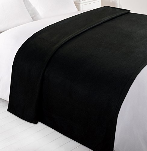 Dreamscene PFTBK110 Throw Blanket, Bedspread, Black