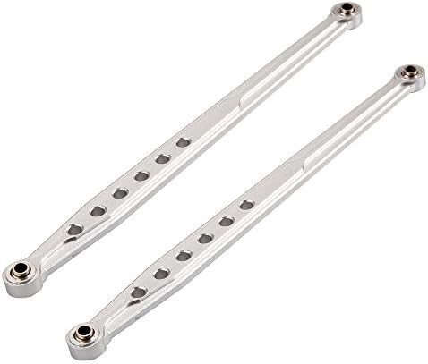 Yiguo Rear Lower Suspension Link Rod Linkage Silver for RC 1:10 AXIAL SCX10 SCX049 Electric 4WD Set of 2