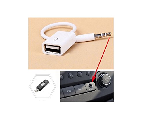 Goldschmetterling @ 2 PCS USB zum Übertragen des 3.5mm Audiokabels, Langes 15cm Auto AUX Audio Umwandlungskabel 3.5mm Datenkabel, 3.5mm Auto auf der Aufzeichnungslinie - 3