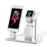 Stabil und langlebig: Hergestellt aus einer hochwertigen Aluminiumlegierung mit raffinierter Politur, ist die iPhone Dockingstation perfekt verarbeitet, solide gefertigt, hebt Kanten und glatte Oberflächen hervor. Der kratzfeste Gummi und die TPU-Rückseite schützen ihre Apple Watch und ihr iPhone vor Kratzern.