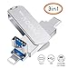 Price comparison product image 128 GB 3 in 1 USB Flash Drive, Memory Expansion Multi-Functions USB Stick Compatible for iPhone/Android/Windows (128GB)