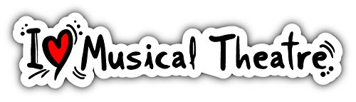 Preisvergleich Produktbild I Love Musical Theatre Hochwertigen Auto-Autoaufkleber 20 x 5 cm