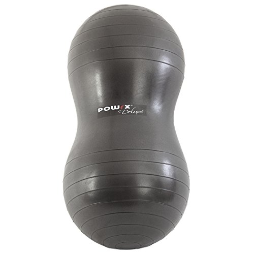 Peanut Ball / Gymnastikball / Gymball / Farbe: Anthrazit / Größe: 100 cm x 50 cm Physio Roll Rolle - 3
