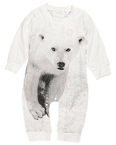 Zhuannian Baby Boys Polar Bear Print Romper (18-24months)