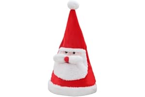 ZiaWorld Singing and Dancing Santa Hat for Kids, Light Up Funny Plush Rocking Musical Christmas Hat, Christmas Gifts for Children, New Year, Party Supplies