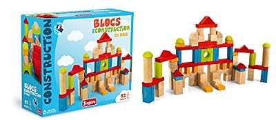 Jeujura - 8243 - Jeu De Construction - Blocs En Bois - 82 Pièces