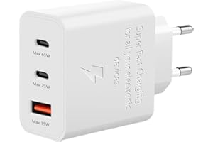 VINMOOOG Caricatore USB multiplo carica battecargador USB Cargador Carga rapida Cargador movil Cargador USB Multiple Enchufe USB,QC3.0 3 Puertos per Samsung iPhoneiPad Huawei Google etc… (QC+PD)