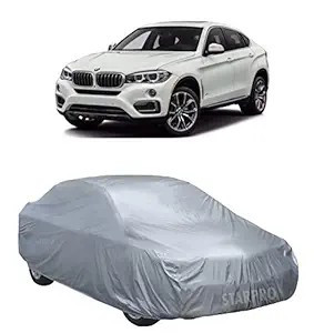 HEMSKAR Heatproof UV Protection Car Cover Compatible with BMW X6 Water Resistant Car Cover (Silver_Without Mirror)