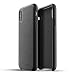 Produktbild Mujjo Full Leather case für iPhone XS, X [Echtes Leder Shutz-hülle] Natürlichem Alterungsprozess, Abgedeckte Knöpfe, Kabelloses Laden Qi (Schwarz)
