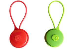 QIJIEFENCC 2 Stück Reflektoren Kinder,Blinklicht,Blinklicht Schulranzen Sicherheitslicht,wasserdichte Sicherheit Licht mit 3 Leuchtmodi,Battery Operated,für Wandern, Laufen, Rucksack, Camper