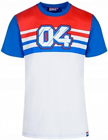 Andrea Dovizioso 04 Moto GP Panel Stripe Blue T-shirt Official 2018