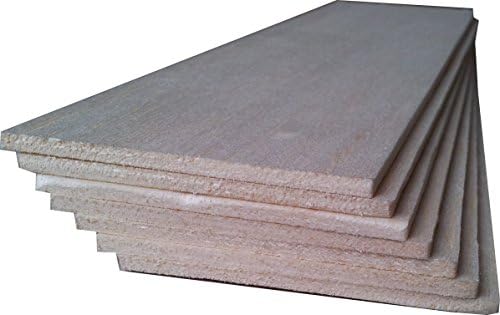 BALSA WOOD 6 sheets 18" x 6" x 1/16" (460mm x 155mm x 1.5mm) NEW Good Quality.