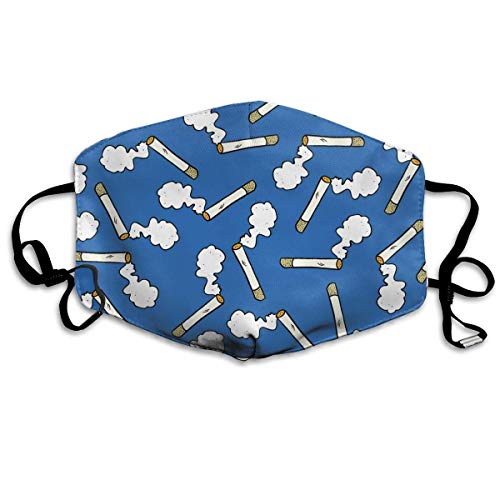 Preisvergleich Produktbild Vbnbvn Unisex Mundmaske,Wiederverwendbar Anti Staub Schutzhülle,Cartoon Smoking Cigarette Cigs Pattern Anti-dust Mouth Mask Face Masks Mouth Cover Man Woman 7.09"x4.33"