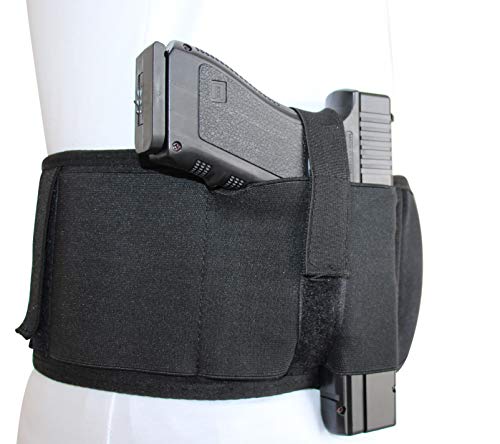 Preisvergleich Produktbild Langwolf Pistolengürtel Bauchholster Bauchband Holster Waffenholster Pistolenholster Gürtelholster Pistolenhalter Pistolenhalterung Magazintasche Taille Holster Magazine und Pistole Revolver Klettverschluss Bodyguard Halfter Waffentasche Bauchgurt Bauchgürtel Polizer Geschenke Zubehör Security Ausrüstung