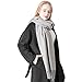 Produktbild Easy Go Shopping New Damen Paar schal Strick Langen Kragen weiche lässige lätzchen warme Mode Winddicht Outdoor Unisex schal (Farbe : Grau, Größe : Einheitsgröße)