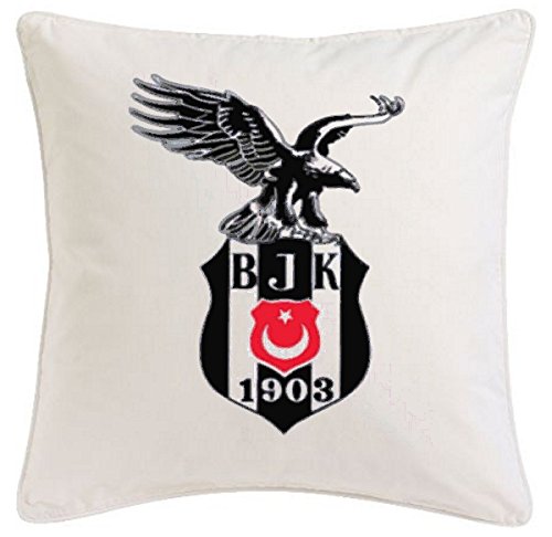 Kissenbezug 40x40cm Besiktas Türkiye Türkei Designer Spass aus Mikrofaser ... ideales Geschenk und geschmackvolle Dekoration für jedes Wohnzimmer oder Schlafzimmer