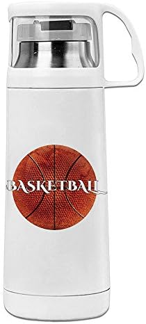 iMissY Flying Basketball Stainless Steel Vacuum Travel Mug With Handle Cup White Water Bottle (350ml)