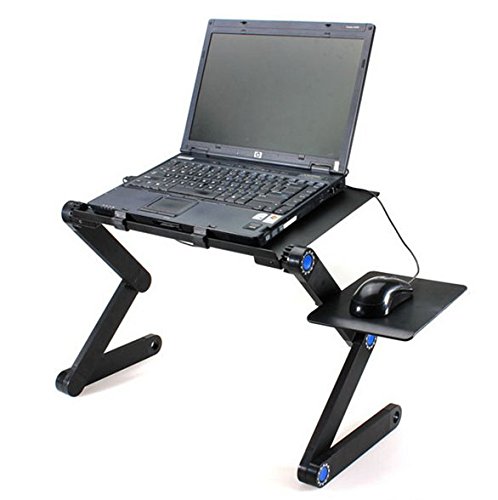 Price comparison product image Hensych® 360 Degree Portable Folding Table Stand Desk Bed Sofa Tray for MacBook Air Pro Acer Asus Dell Fujitsu Lenovo HP Samsung Sony Toshiba Laptop Computer Notebook Ultrabook (Black)