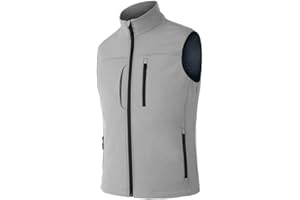 Zzkouine Gilet da Uomo in Softshell Antivento Leggero Vest Cappotto Senza Maniche Antivento e Impermeabile Multitasche, Giacca Calda Con Cerniera Per Viaggi e Attività All'aperto