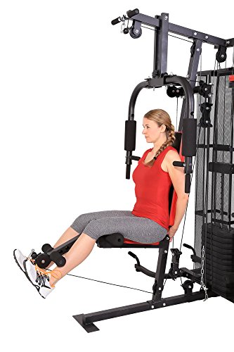 SportPlus Kraftstation/Homegym mit Gewichtsverstellung von 4,5 bis 55 kg, hochwertiges Seilrollensystem mit Kugellagern, inkl. Brustpresse Lat-Zug, Beincurl- und Armcurleinheit - 9